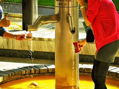 Выпить воды из гейзера в Карловых Варах