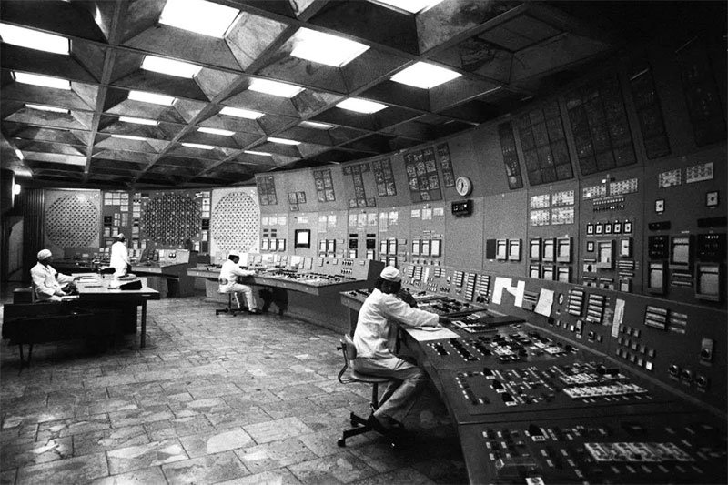 Комната управления реактором в Чернобыльской АЭС