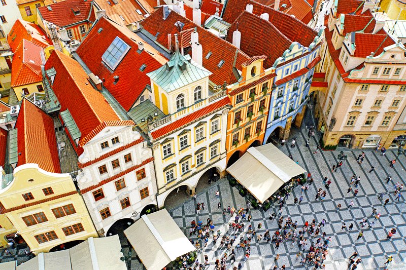 Вид из башни Староместской башни, Прага