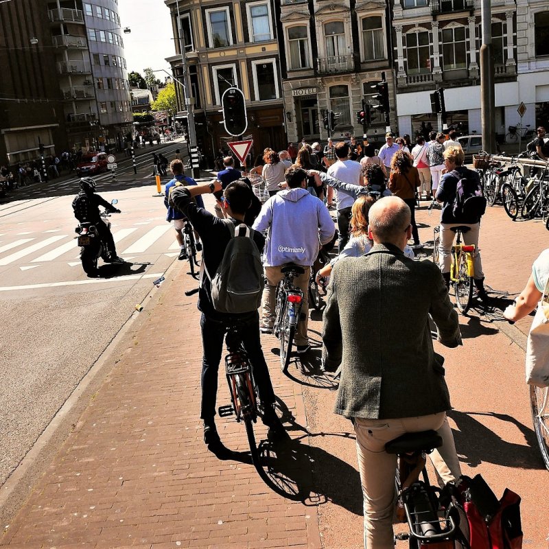 Тянучка перед светофором, Амстердам
