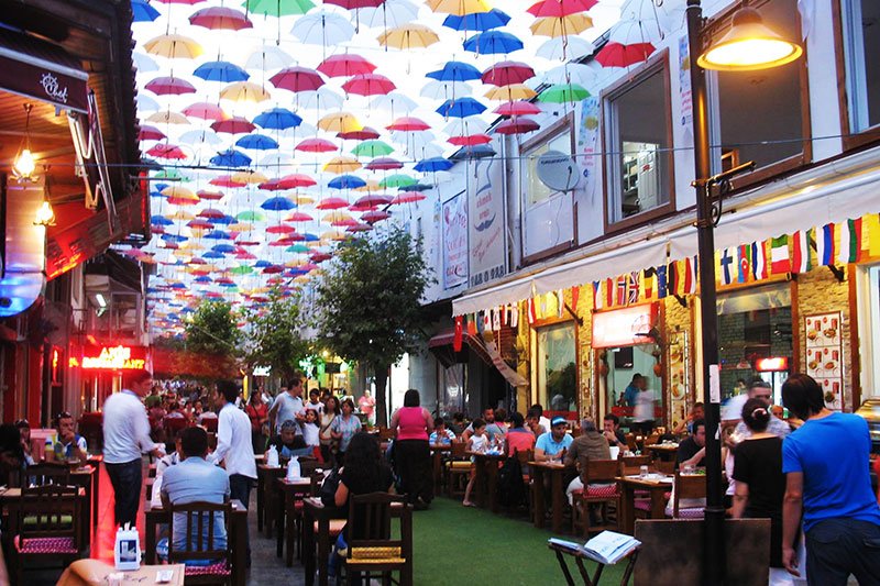 Кафе на Улице зонтиков