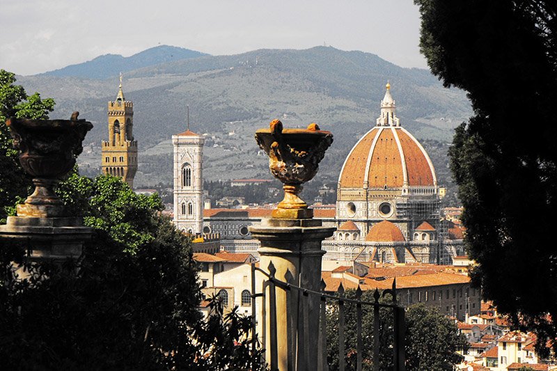 Вид на Флоренцию из Сада Бардини