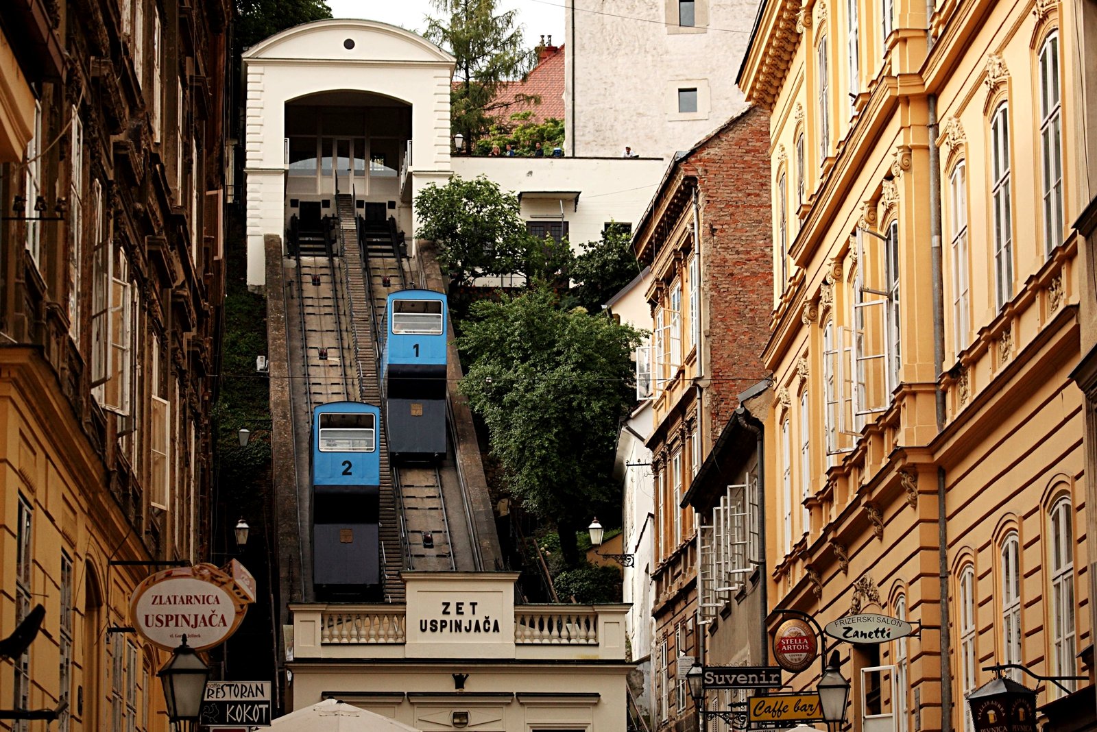 Как подняться в Горный град на фуникулёре в Загребе