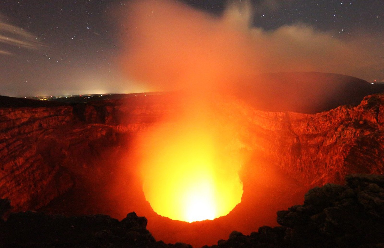 Как увидеть озеро жидкой лавы вулкана Масая в Манагуа