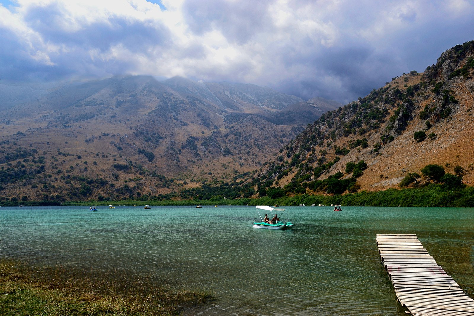 Как понырять с катамарана в озеро Курнас на Крите