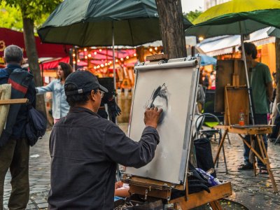 Купить картину на площади Тертр в Париже