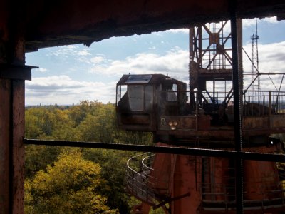 Забраться на заброшенный портовой кран в Чернобыле