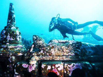 Погрузиться к подводному храму на Бали