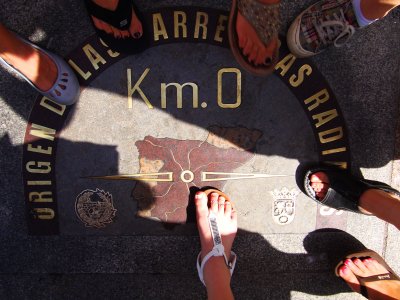 Найти нулевой километр на площади Солнца в Мадриде