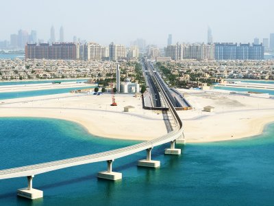 Искусственный остров Пальма Джумейра в Дубае