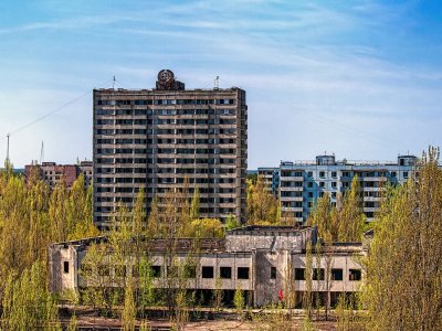 Шестнадцатиэтажка СССР в Чернобыле