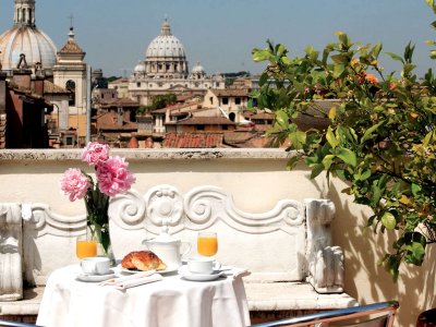 Ресторан в гостинице Дженио в Риме
